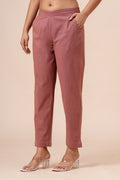 Women’s Rose Solid Cotton Trousers