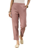 Women’s Rose Solid Cotton Trousers